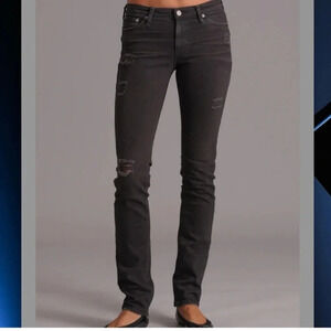 AG Adriano Goldschmeid Premiere Skinny Straight Leg Jean Grey Size 29R